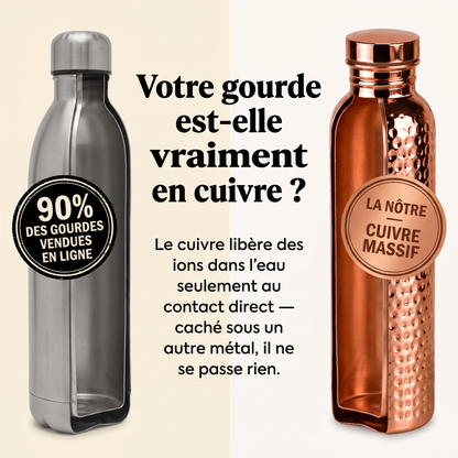 GOURDE EN CUIVRE MASSIF