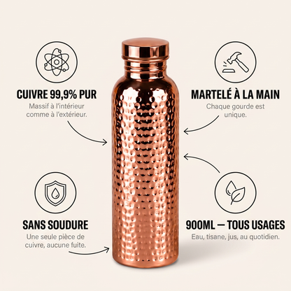 GOURDE EN CUIVRE MASSIF