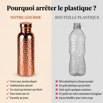 GOURDE EN CUIVRE MASSIF